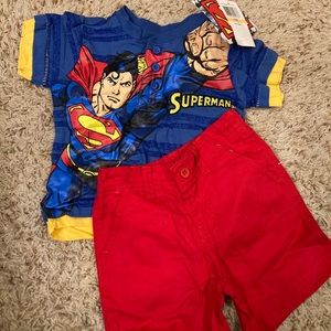 NWT Superman Infant/Toddler Outfit Size 12 Months